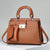 Women's Large Pu Leather Solid Color Classic Style Square Zipper Crossbody Bag