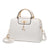 Women's Large Pu Leather Solid Color Elegant Zipper Handbag