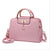 Women's Large Pu Leather Solid Color Elegant Zipper Handbag