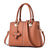 Women's Large Pu Leather Solid Color Fashion Ornament Square Zipper Crossbody Bag