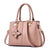 Women's Large Pu Leather Solid Color Fashion Ornament Square Zipper Crossbody Bag