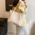 Women's Large Pu Leather Solid Color Preppy Style Classic Style Square Zipper Tote Bag