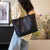 Women's Large Pu Leather Solid Color Preppy Style Classic Style Square Zipper Tote Bag