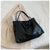 Women's Large Pu Leather Solid Color Streetwear Square Magnetic Buckle Shoulder Bag