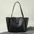 Women's Large Pu Leather Solid Color Streetwear Zipper Tote Bag