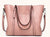 Women's Large Pu Leather Solid Color Streetwear Zipper Tote Bag