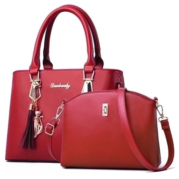 Women's Large Spring Pu Leather Fashion Bag Sets