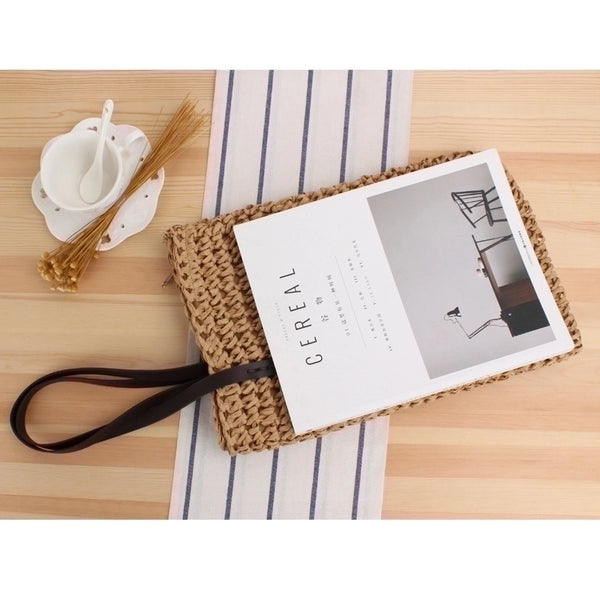 Women's Large Spring&summer Cotton Rope Basic Straw Bag