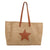 Women's Large Straw Star Elegant Square Magnetic Buckle Shoulder Bag