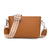 Women's Leather Stripe Solid Color Basic Square Zipper Square Bag