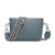 Women's Leather Stripe Solid Color Basic Square Zipper Square Bag