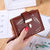 Women's Leaves Pu Leather Zipper Buckle Wallets