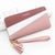 Women's Letter Color Block Pu Leather Zipper Wallets