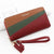 Women's Letter Color Block Pu Leather Zipper Wallets