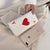 Women's Letter Heart Shape Canvas Zipper Wallets