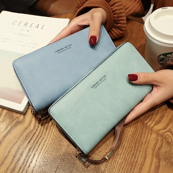 Women's Letter Pu Leather Zipper Wallets