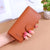 Women's Letter Solid Color Pu Leather Zipper Hidden Buckle Wallets