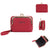 Women's Letter Solid Color Pu Leather Zipper Wallets