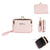 Women's Letter Solid Color Pu Leather Zipper Wallets