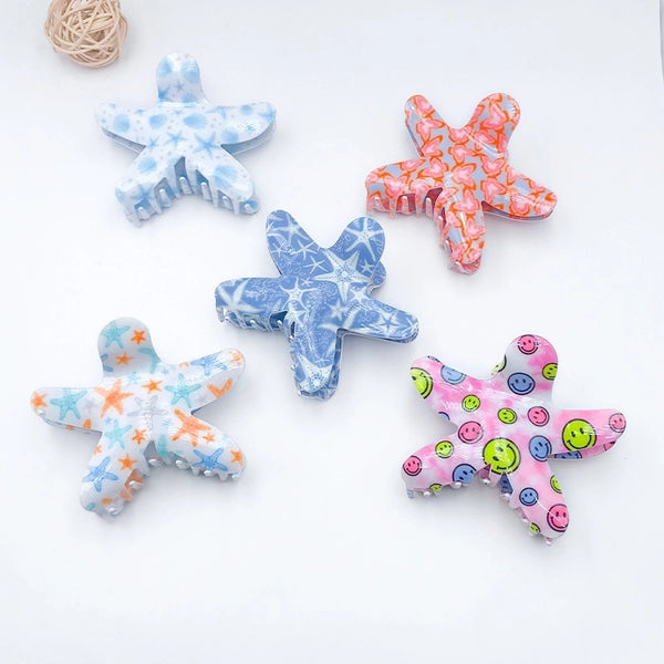 Women's Marine Style Simple Style Starfish PVC Hair Claws