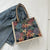 Women's Medium All Seasons Canvas Flower Streetwear Square Magnetic Buckle Tote Bag