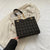 Women's Medium All Seasons Canvas Plaid Elegant Square Zipper Shoulder Bag Square Bag