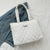 Women's Medium All Seasons Canvas Solid Color Classic Style Square Magnetic Buckle Shoulder Bag Handbag