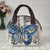 Women's Medium All Seasons Cotton And Linen Animal Fashion Shell Zipper Handbag