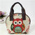 Women's Medium All Seasons Cotton And Linen Animal Fashion Shell Zipper Handbag