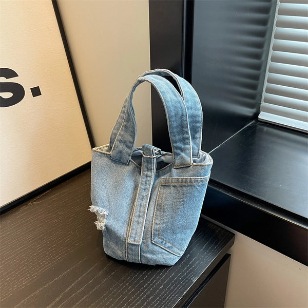 Women's Medium All Seasons Denim Streetwear Shoulder Bag