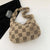 Women's Medium All Seasons Plush Lattice Cute Basic Square Zipper Shoulder Bag