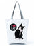 Women's Medium All Seasons Polyester Cat Fashion Square Zipper Tote Bag