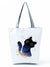 Women's Medium All Seasons Polyester Cat Fashion Square Zipper Tote Bag