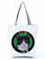 Women's Medium All Seasons Polyester Cat Fashion Square Zipper Tote Bag