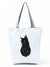 Women's Medium All Seasons Polyester Cat Fashion Square Zipper Tote Bag