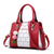 Women's Medium All Seasons Pu Leather Color Block Business Square Zipper Tote Bag