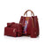 Women's Medium All Seasons Pu Leather Fashion Bag Sets