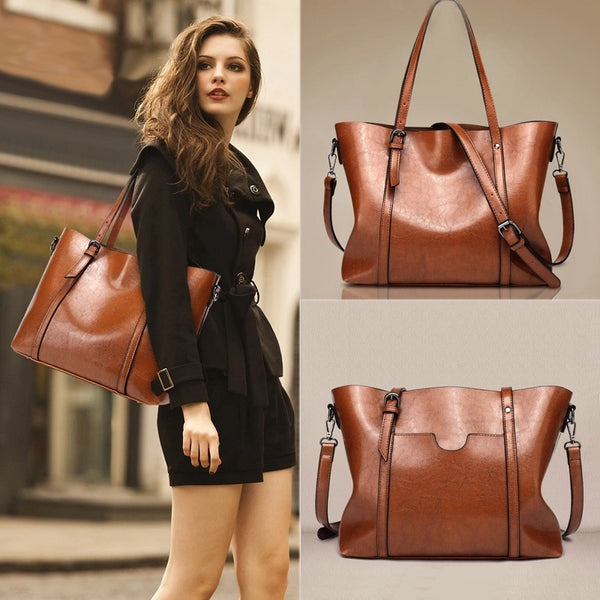 Women's Medium All Seasons Pu Leather Fashion Tote Bag