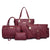 Women's Medium All Seasons Pu Leather Solid Color Fashion Square Zipper Bag Sets