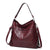 Women's Medium All Seasons Pu Leather Solid Color Fashion Square Zipper Tote Bag