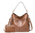 Women's Medium All Seasons Pu Leather Solid Color Fashion Square Zipper Tote Bag