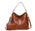 Women's Medium All Seasons Pu Leather Solid Color Fashion Square Zipper Tote Bag