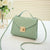 Women's Medium All Seasons Pu Leather Solid Color Vacation Square Lock Clasp Handbag