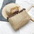 Women's Medium All Seasons Straw Solid Color Basic Streetwear Square Zipper Handbag Straw Bag