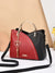 Women's Medium Autumn&winter Pu Leather Color Block Business Ornament Square Zipper Buckle Handbag