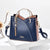 Women's Medium Autumn&winter Pu Leather Color Block Business Ornament Square Zipper Buckle Handbag