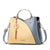 Women's Medium Autumn&winter Pu Leather Color Block Business Ornament Square Zipper Buckle Handbag