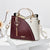 Women's Medium Autumn&winter Pu Leather Color Block Business Ornament Square Zipper Buckle Handbag