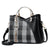 Women's Medium Autumn&winter Pu Leather Color Block Business Ornament Square Zipper Buckle Handbag