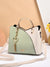 Women's Medium Autumn&winter Pu Leather Color Block Business Ornament Square Zipper Buckle Handbag